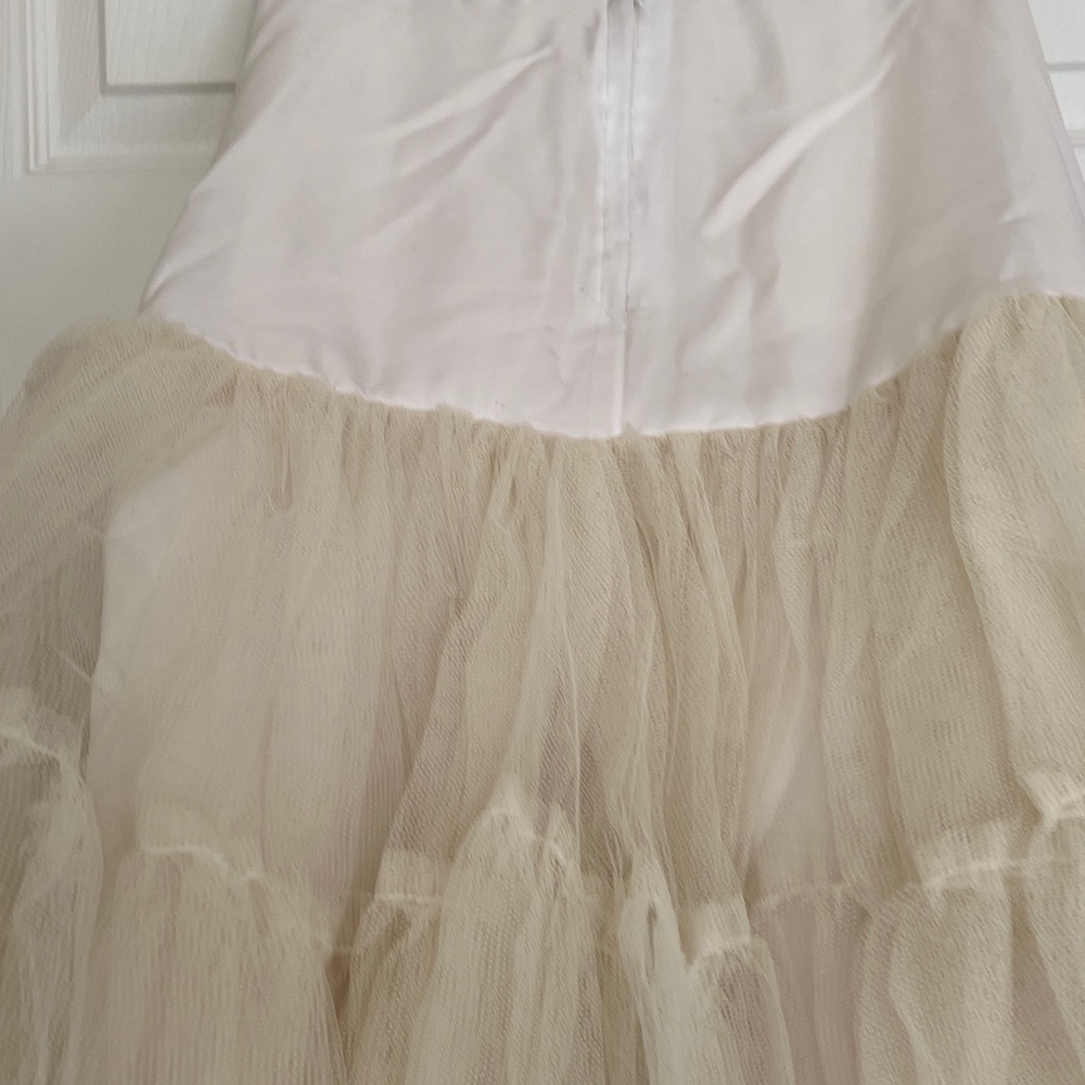 Vintage Elegant Cream A-Line layered Tulle petticoat Full Skirt waist 26" - Picture 16 of 17